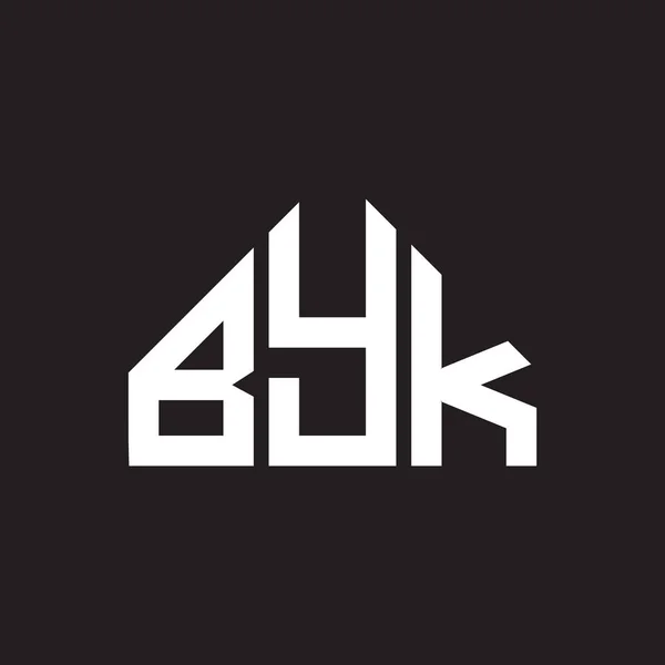 Дизайн Логотипа Byk Концепция Логотипа Инициалами Byk Буква Byk Чёрном — стоковый вектор