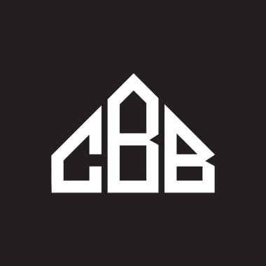 CBB harfli logo tasarımı. CBB monogram harflerin baş harfleri logo kavramı. Siyah arkaplanda CBB harf tasarımı.