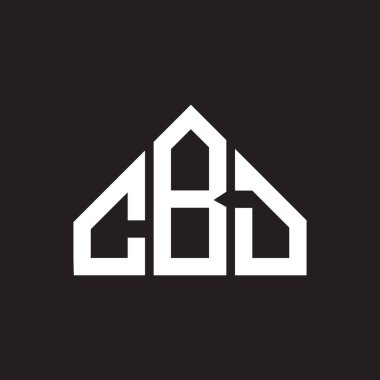 CBD harf logosu tasarımı. CBD monogram harflerin baş harfleri logo kavramı. Siyah arkaplanda CBD harf tasarımı.