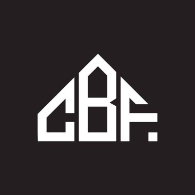 CBF harf logosu tasarımı. CBF monogram harflerin baş harfleri logo kavramı. Siyah arkaplanda CBF harf tasarımı.