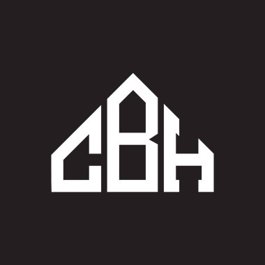 CBH mektup logosu tasarımı. CBH monogram harflerin baş harfleri logo kavramı. Siyah arkaplanda CBH harf tasarımı.