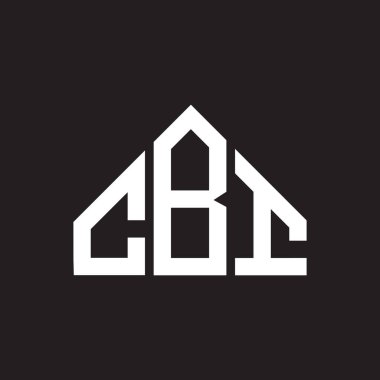 CBI mektup logosu tasarımı. CBI baş harfleri logo konsepti. Siyah arkaplanda CBI harf tasarımı.