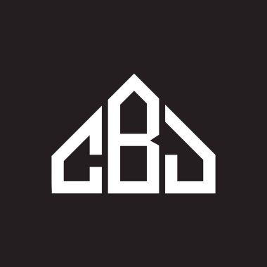 CBJ harf logosu tasarımı. CBJ monogram harflerin baş harfleri logo kavramı. Siyah arkaplanda CBJ harf tasarımı.