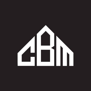 CBM mektup logosu tasarımı. CBM monogram harflerin baş harfleri logo kavramı. Siyah arkaplanda CBM harf tasarımı.