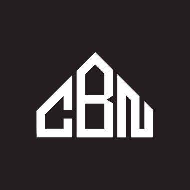 CBN harf logosu tasarımı. CBN monogram harflerin baş harfleri logo kavramı. Siyah arkaplanda CBN harf tasarımı.