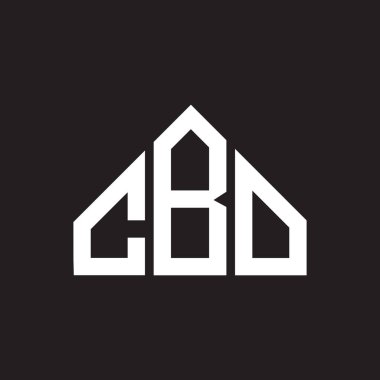 CBO harf logosu tasarımı. CBO monogram harflerin baş harfleri logo kavramı. Siyah arkaplanda CBO harf tasarımı.