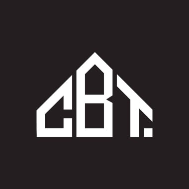 CBT harf logosu tasarımı. CBT monogram harflerin baş harfleri logo kavramı. Siyah arkaplanda CBT harf tasarımı.