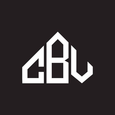 CBV harf logosu tasarımı. CBV monogram harflerin baş harfleri logo kavramı. Siyah arkaplanda CBV harf tasarımı.