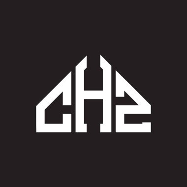 CHZ harf logosu tasarımı. CHZ başharflerinin baş harfleri logo konsepti. CHZ harf dizaynı siyah arka plan. CHZ harf logosu tasarımı. CHZ başharflerinin baş harfleri logo konsepti. Siyah arkaplanda CHZ harf tasarımı.