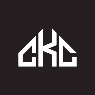 CKC harf logosu tasarımı. CKC monogram harflerin baş harfleri logo kavramı. Siyah arkaplanda CKC harf tasarımı.