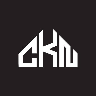 CKN harf logosu tasarımı. CKN monogram harflerin baş harfleri logo kavramı. Siyah arkaplanda CKN harf tasarımı.