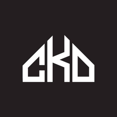 CKO harf logosu tasarımı. CKO monogram harflerin baş harfleri logo kavramı. Siyah arkaplanda CKO harf tasarımı.