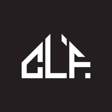 CLF harf logosu tasarımı. CLF monogram harflerin baş harfleri logo kavramı. Siyah arkaplanda CLF harf tasarımı.