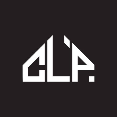 CLP harf logosu tasarımı. CLP monogram harflerin baş harfleri logo kavramı. Siyah arkaplanda CLP harf tasarımı.