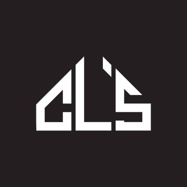CLS harfi logo tasarımı. CLS başharflerinin baş harfleri logo konsepti. Siyah arkaplanda CLS harf tasarımı.