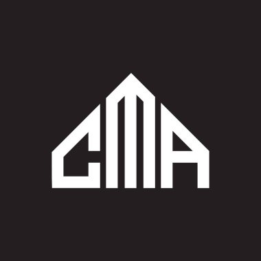 CMA mektup logosu tasarımı. CMA başharflerinin baş harfleri logo konsepti. Siyah arkaplanda CMA harf tasarımı.