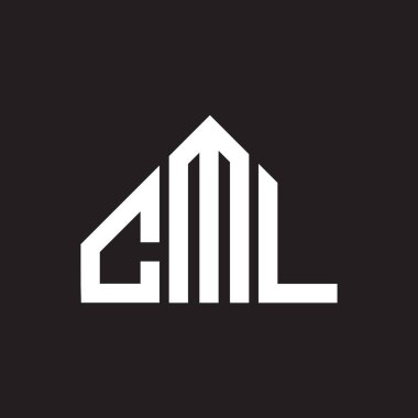 CML harf logosu tasarımı. CML monogram harflerin baş harfleri logo kavramı. Siyah arkaplanda CML harf tasarımı.