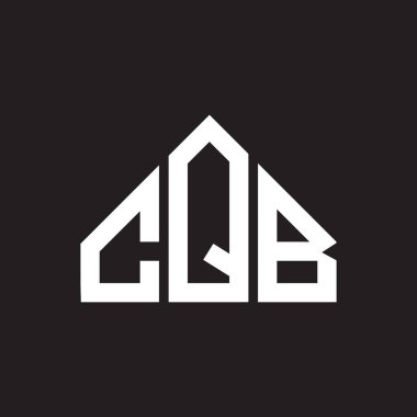CQB harf logosu tasarımı. CQB monogram harflerin baş harfleri logo kavramı. Siyah arkaplanda CQB harf tasarımı.