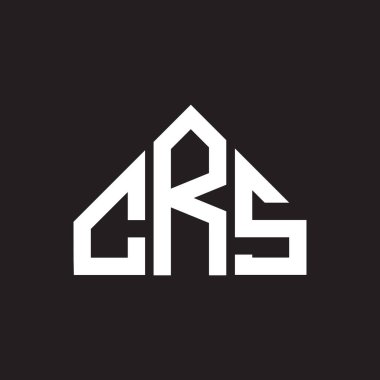CRS mektup logosu tasarımı. CRS başharflerinin baş harfleri logo konsepti. Siyah arkaplanda CRS harf tasarımı.