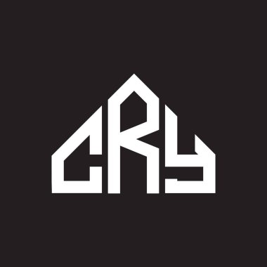 Ağlama harfi logosu tasarımı. Ağlama başharflerinin baş harfleri logo konsepti. Siyah arkaplanda ağlama harfi tasarımı.