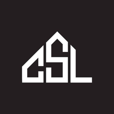 CSL harf logosu tasarımı. CSL monogram harflerin baş harfleri logo kavramı. Siyah arkaplanda CSL harf tasarımı.