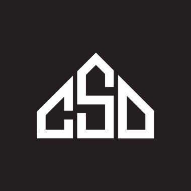 CSO harf logosu tasarımı. CSO monogram harflerin baş harfleri logo kavramı. Siyah arkaplanda CSO harf tasarımı.