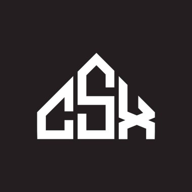 CSX harfli logo tasarımı. CSX monogram harflerin baş harfleri logo kavramı. Siyah arkaplanda CSX harf tasarımı.
