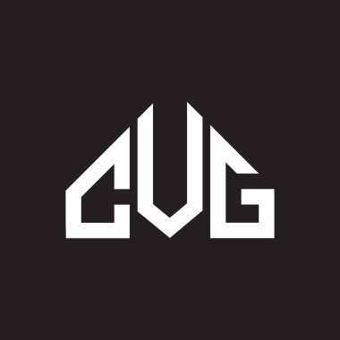CVG harf logosu tasarımı. CVG monogram harflerin baş harfleri logo kavramı. Siyah arkaplanda CVG harf tasarımı.