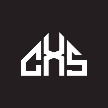 CXS harf logosu tasarımı. CXS monogram harflerin baş harfleri logo kavramı. Siyah arkaplanda CXS harf tasarımı.