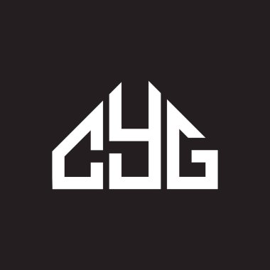 CYG harf logosu tasarımı. CYG monogram harflerin baş harfleri logo kavramı. Siyah arkaplanda CYG harf tasarımı.