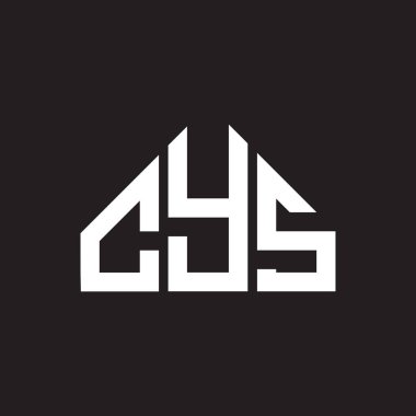CYS harfi logo tasarımı. CYS başharflerinin baş harfleri logo konsepti. Siyah arkaplanda CYS harf tasarımı.