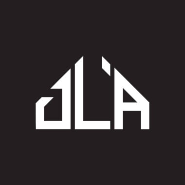 DLA mektup logosu tasarımı. DLA baş harfleri logo konsepti. Siyah arkaplanda DLA harf tasarımı.