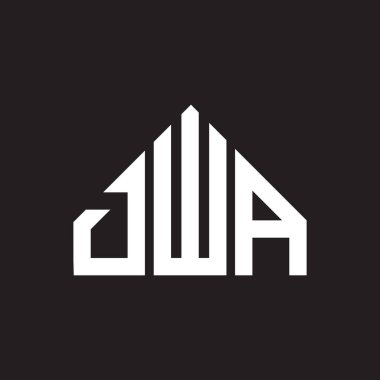 DWA mektup logosu tasarımı. DWA baş harflerinin baş harfleri logo konsepti. Siyah arkaplanda DWA harf tasarımı.