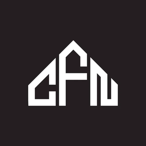 Cfn字母标识设计 Cfn首字母缩写字母标识概念 黑色背景的Cfn字母设计 — 图库矢量图片