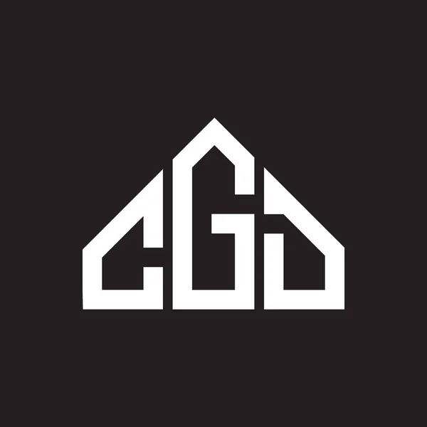 CGD harf logosu tasarımı. CGD monogram harflerin baş harfleri logo kavramı. Siyah arkaplanda CGD harf tasarımı.