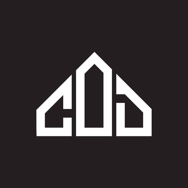 Конструкція Логотипу Cod Монограма Cod Ініціали Літеру Літерний Дизайн Чорному — стоковий вектор