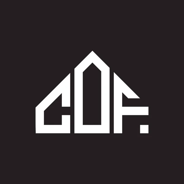 Cof Design Logotipo Carta Cof Monograma Iniciais Conceito Logotipo Carta —  Vetores de Stock