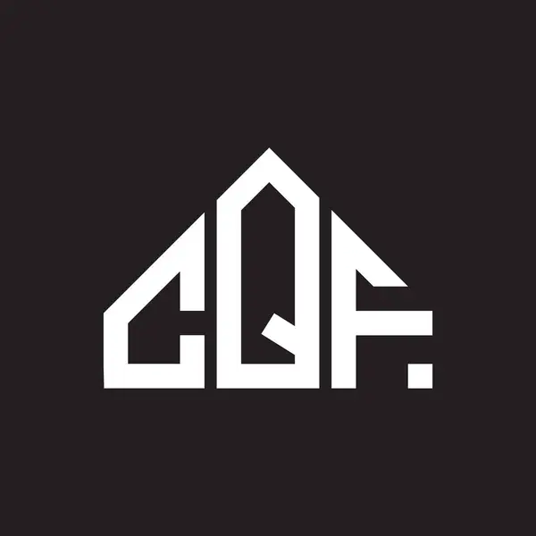 Cqf字母标识设计 Cqf单字首字母首字母标识概念 黑色背景的Cqf字母设计 — 图库矢量图片