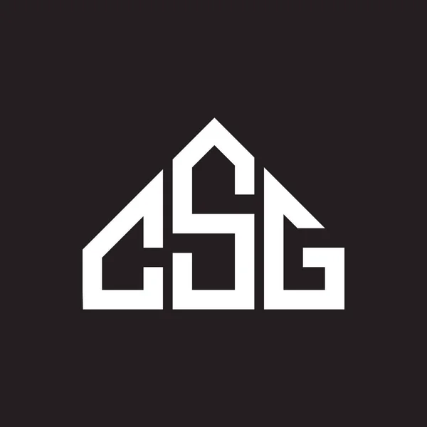 Csg Harf Logosu Tasarımı Csg Monogram Harflerin Baş Harfleri Logo — Stok Vektör