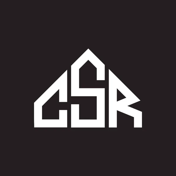 Design Logotipo Carta Csr Rse Monograma Iniciais Conceito Logotipo Carta — Vetor de Stock