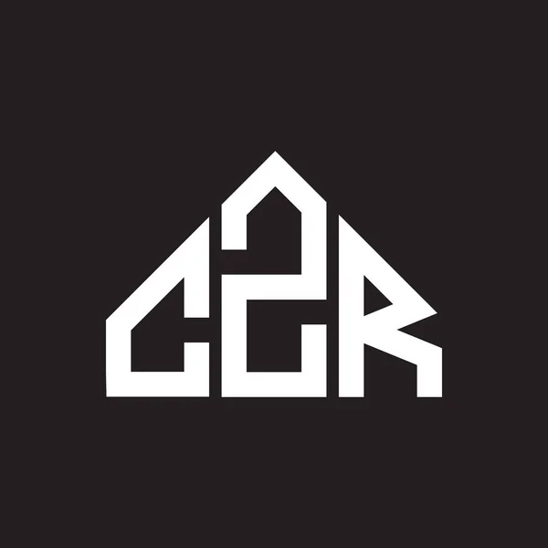 Czr Harf Logosu Tasarımı Czr Monogram Harflerin Baş Harfleri Logo — Stok Vektör