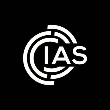 Siyah arka planda IAS harf logosu tasarımı. IAS yaratıcı harflerin baş harfleri logo kavramı. IAS harf tasarımı.