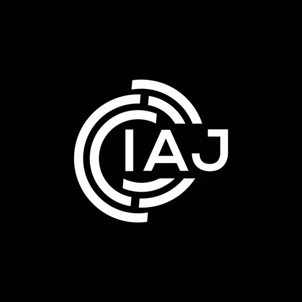 Iaj Letter Logo Design Black Background Iaj Creative Initials Letter — Stock Vector