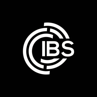 Siyah arka planda IBS harf logosu tasarımı. IBS yaratıcı harflerin baş harfleri logo kavramı. IBS harf tasarımı.
