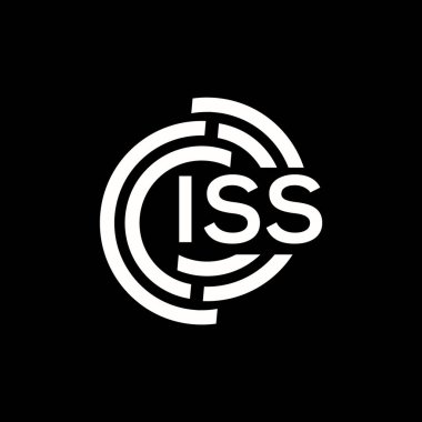 UUİ mektup logosu tasarımı. UUİ başharflerinin baş harfleri logo konsepti. ISS harf dizaynı siyah arkaplan.