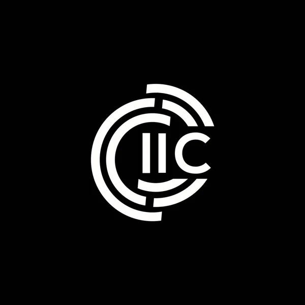 Diseño Del Logotipo Carta Iic Iic Monograma Iniciales Letra Logo — Vector de stock