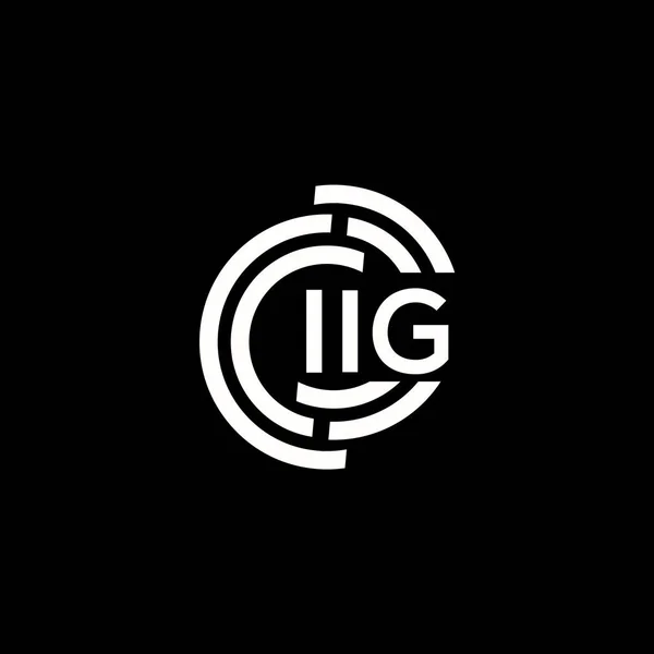 Logo Lettera Iig Design Iig Monogramma Iniziali Lettera Logo Concetto — Vettoriale Stock