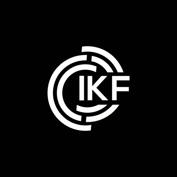 Ikf Mektup Logosu Tasarımı Ikf Monogram Harflerin Baş Harfleri Logo — Stok Vektör