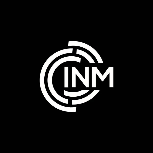 Diseño Del Logotipo Letra Inm Inm Monograma Iniciales Letra Logo — Vector de stock