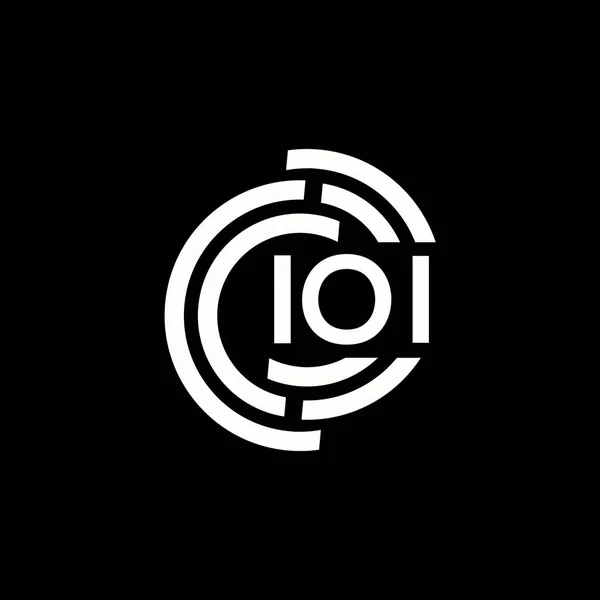 Diseño Del Logotipo Carta Ioi Ioi Monograma Iniciales Letra Logo — Archivo Imágenes Vectoriales